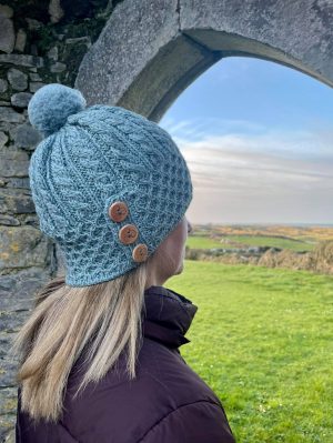 Super Soft Aran Hat & Scarf Set-Grey - Quills Woollen Market