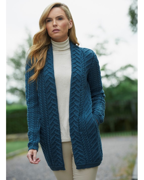 SUPER SOFT EDGE TO EDGE COAT X4693 - Aran Islands Sweaters