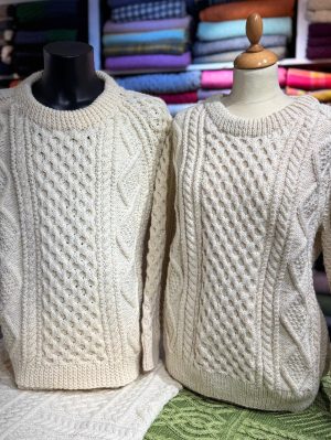 HANDKNIT ARAN SWEATER (HKS19) EXTRA SMALL