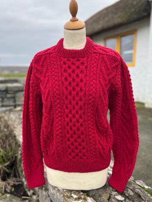 HANDKNIT ARAN SWEATER (HKS46) EXTRA SMALL