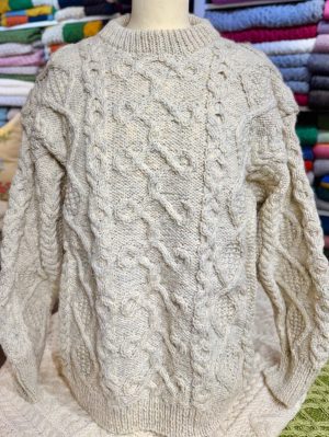HANDKNIT ARAN SWEATER (HKS25) LARGE