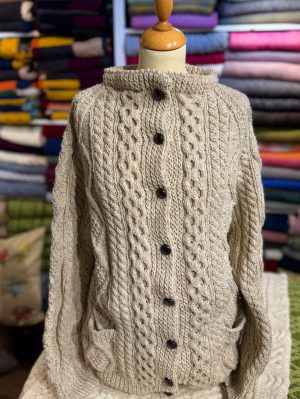 HANDKNIT ARAN JACKET (HVNJ3) LARGE