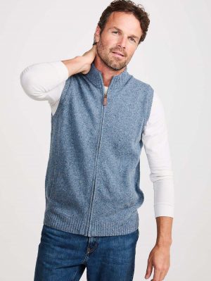 LAMBSWOOL TWEED FULL ZIP VEST (LTFZV)