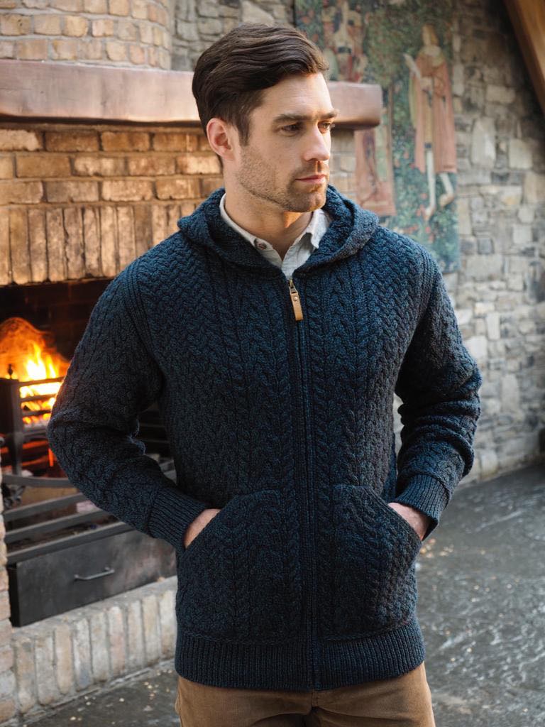 Aran Zip Hood Jacket (AZHJ) - Aran Islands Sweaters