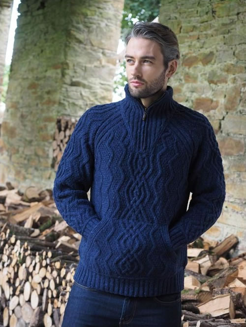 NUA MEN'S KANGAROO POCKET SWEATER -N96 - Aran Islands Sweaters